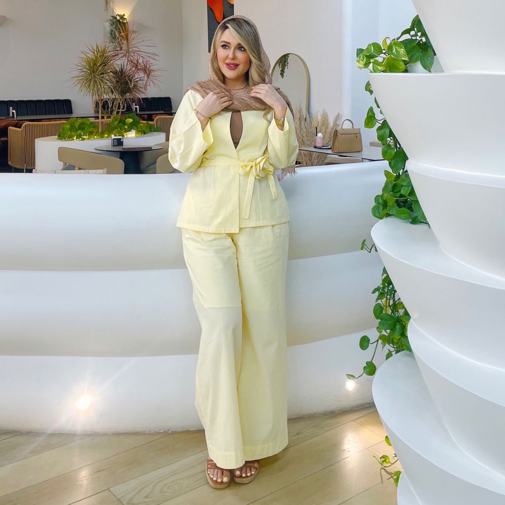 قیمت ست کت و شلوار لـمون (کالکشن فروزان نریمیسا)