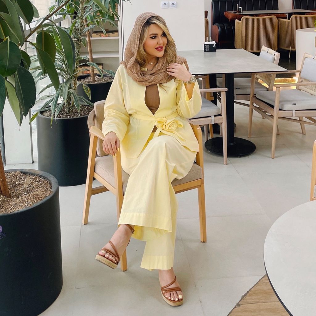 قیمت ست کت و شلوار لـمون (کالکشن فروزان نریمیسا)