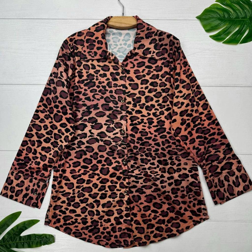 خرید انلاین شومیز مجلسی زنانه طرح پلنگی