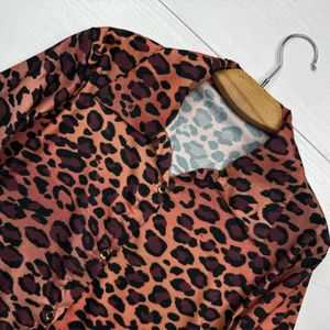 خرید آنلاین شومیز مجلسی زنانه طرح پلنگی