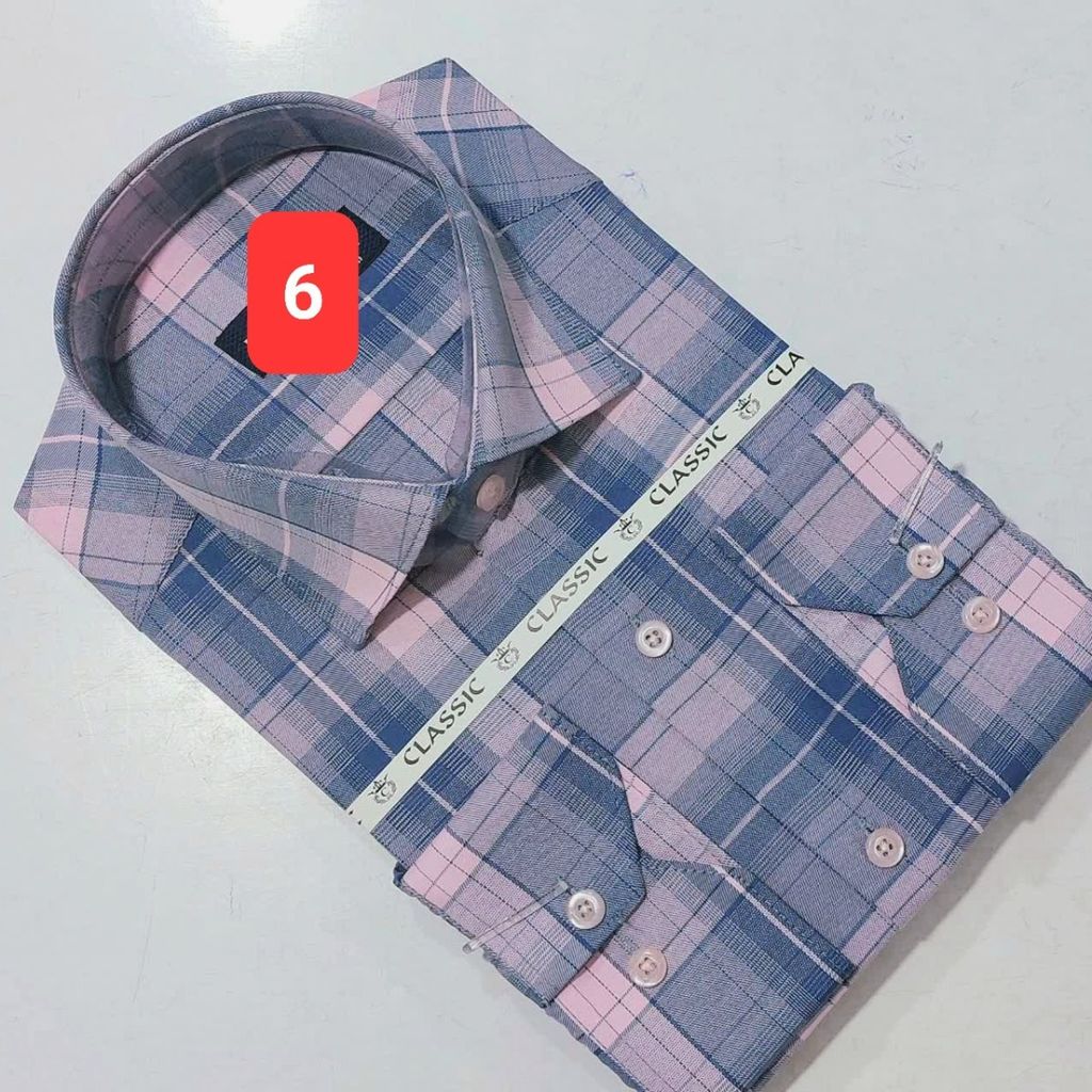 قیمت ارزان پیراهن مردانه تترون چهارخونه کلاسیک کندیس کد 1 و 6