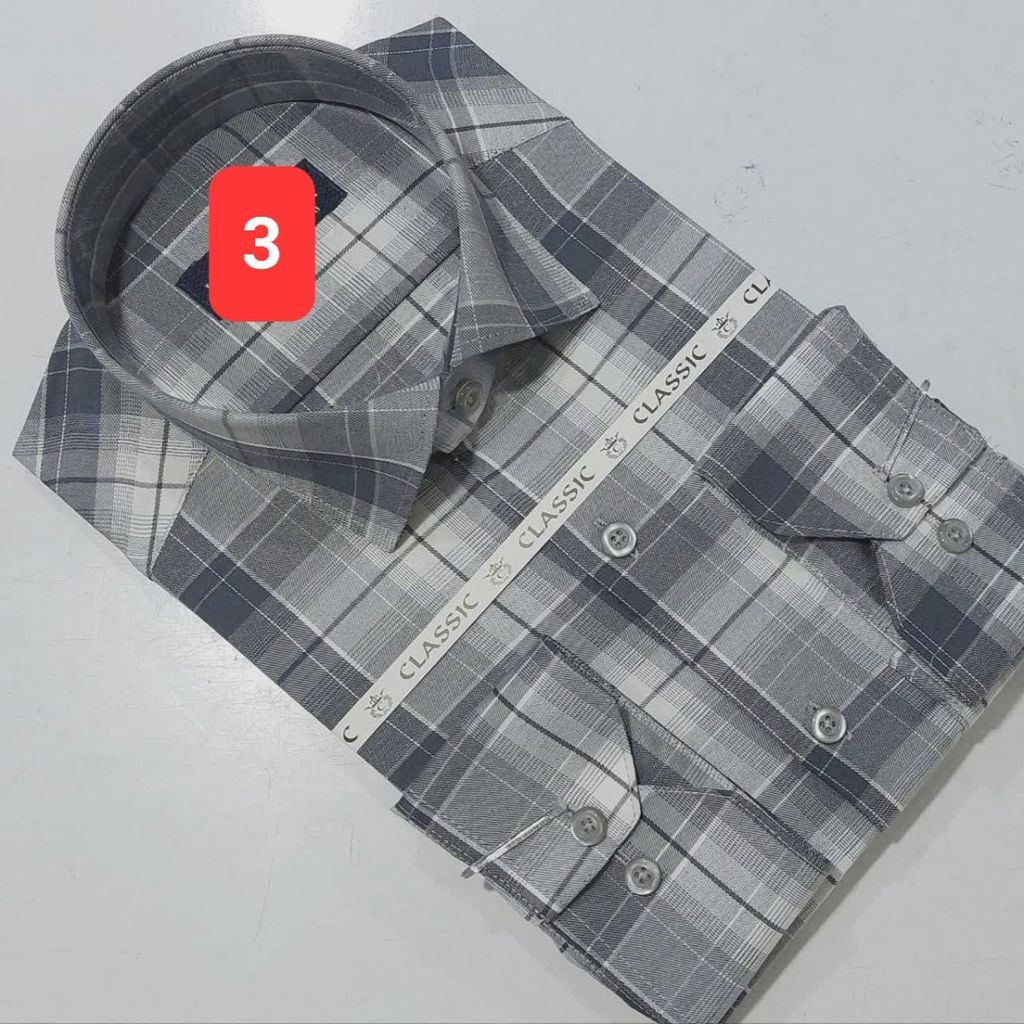 قیمت ارزان پیراهن مردانه تترون چهارخونه کلاسیک کندیس کد 3