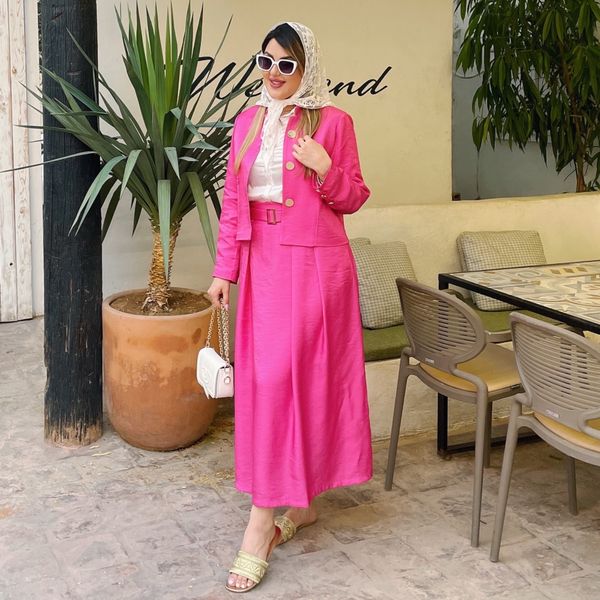 ست کت و دامن ساتینـا (کالکشن فروزان نریمیسا)