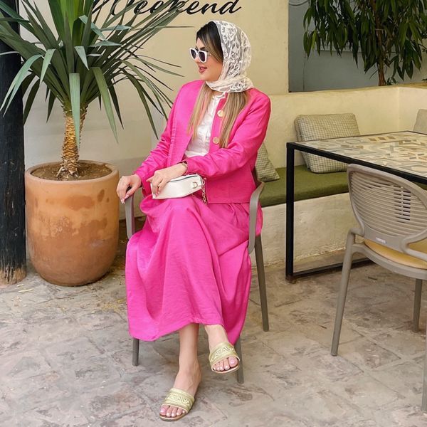 ست کت و دامن ساتینـا (کالکشن فروزان نریمیسا)