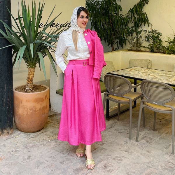 ست کت و دامن ساتینـا (کالکشن فروزان نریمیسا)