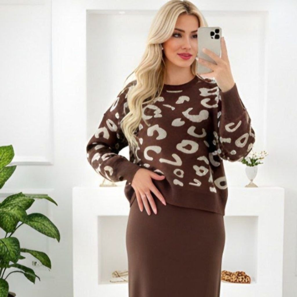 قیمت بلوز دامن زنانه بافت طرح آماندا