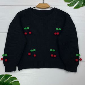 فروش اینترنتی بلوز بافت طرح گیلاسی