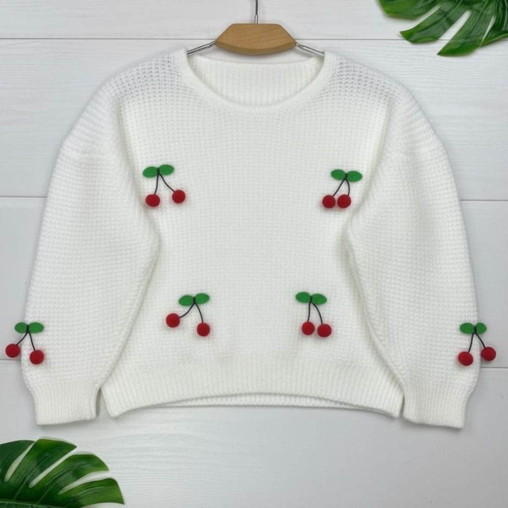 مشخصات بلوز بافت طرح گیلاسی