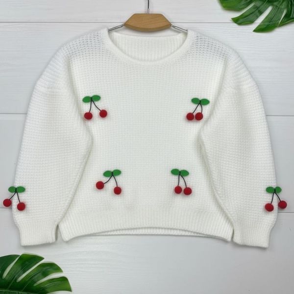 بلوز بافت طرح گیلاسی