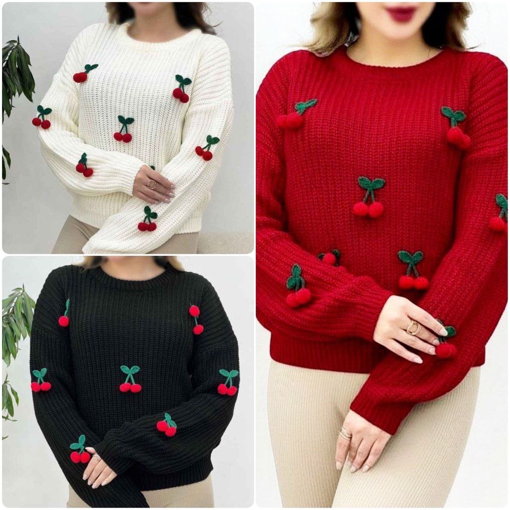 قیمت بلوز بافت طرح گیلاسی