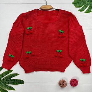 قیمت بلوز بافت طرح گیلاسی