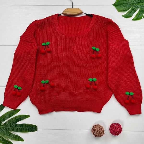 بلوز بافت طرح گیلاسی