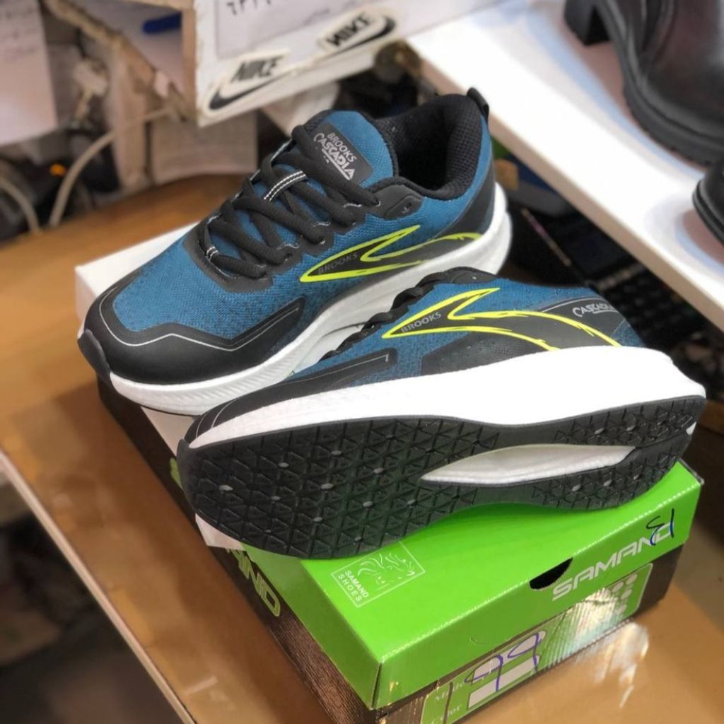 قیمت ارزان کفش بروکس‌ مردانه زیره کربن دار رنگ ابی