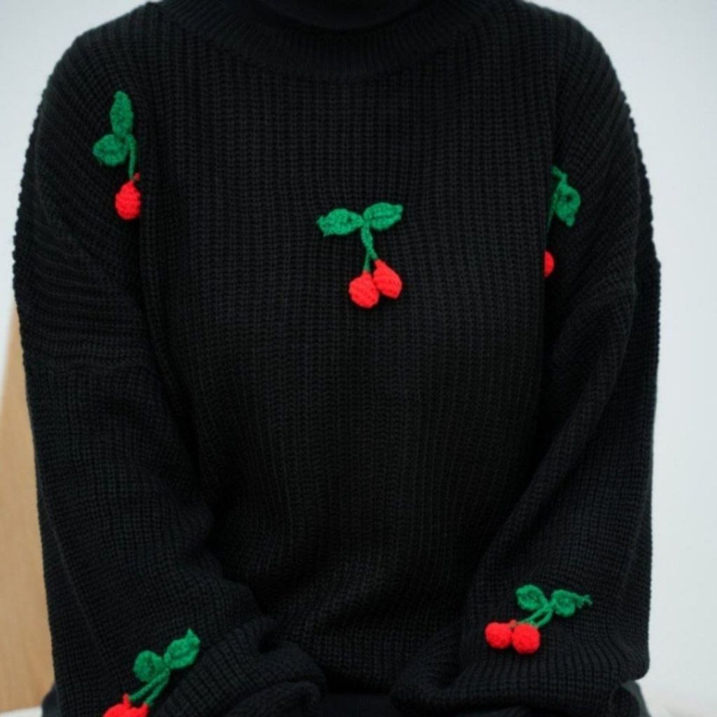 قیمت بافت زنانه طرح گیلاس