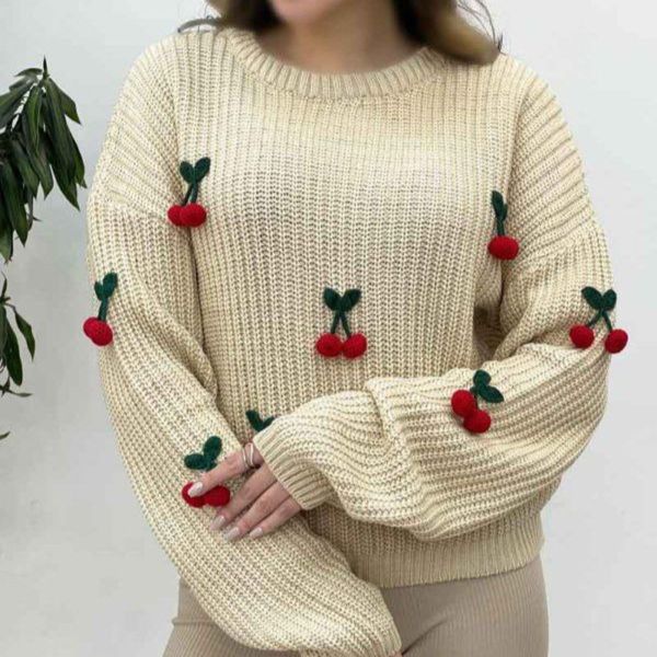 بافت زنانه طرح گیلاس