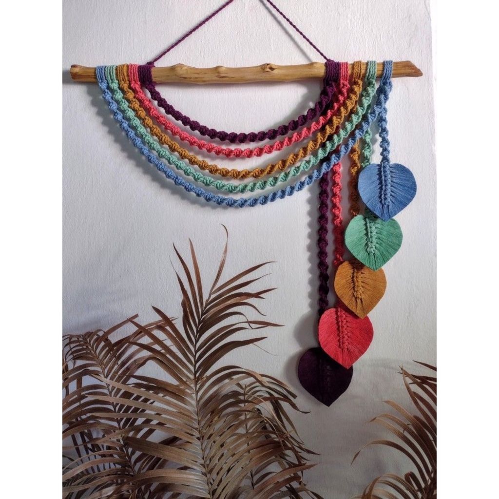 قیمت رنگین کمون مکرومه بافی طرح ماهگونی