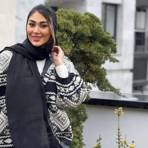 شال اسلپ جت بلک دور دانتل زنانه