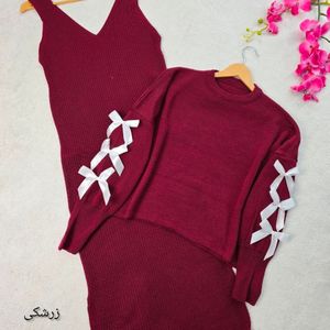 خرید اینترنتی ست بافت زنانه طرح پروانه