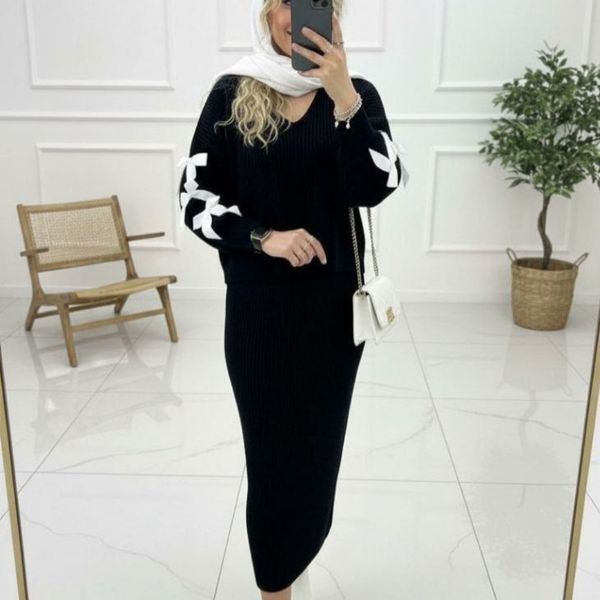 ست بافت زنانه طرح پروانه