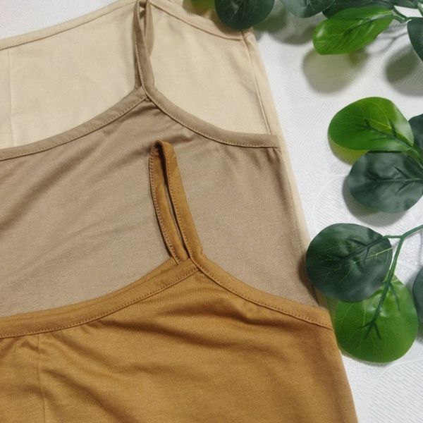 تاپ دو بنده کرم و قهوه ای زنانه tp48