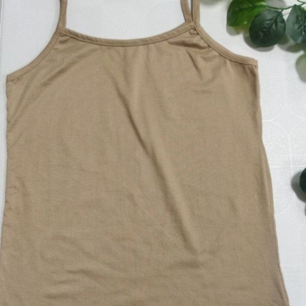 تاپ دو بنده کرم و قهوه ای زنانه tp48