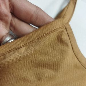 خرید اینترنتی تاپ دو بنده کرم و قهوه ای زنانه tp48