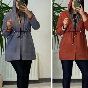 فروش اینترنتی مانتو دورو کلاهدار  آیلین