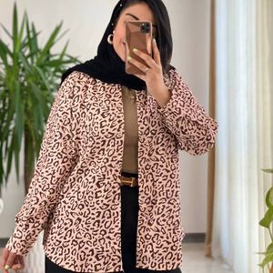 خرید انلاین مانتوپاییزه پلنگی  زیبا