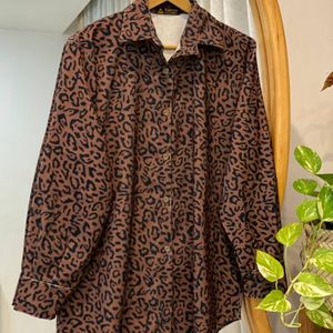 قیمت ارزان مانتوپاییزه پلنگی  زیبا