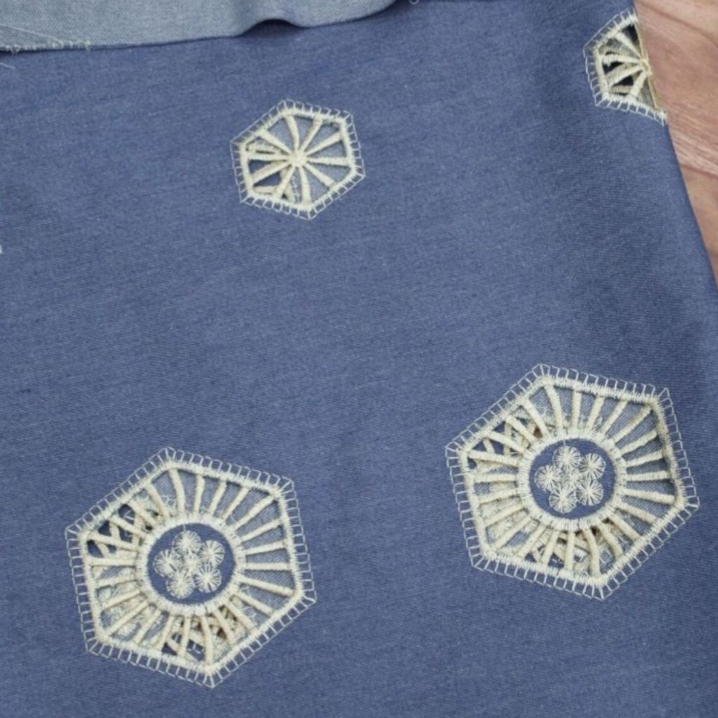 خرید آنلاین پارچه جین خامه دوزی