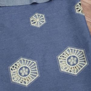 خرید آنلاین پارچه جین خامه دوزی