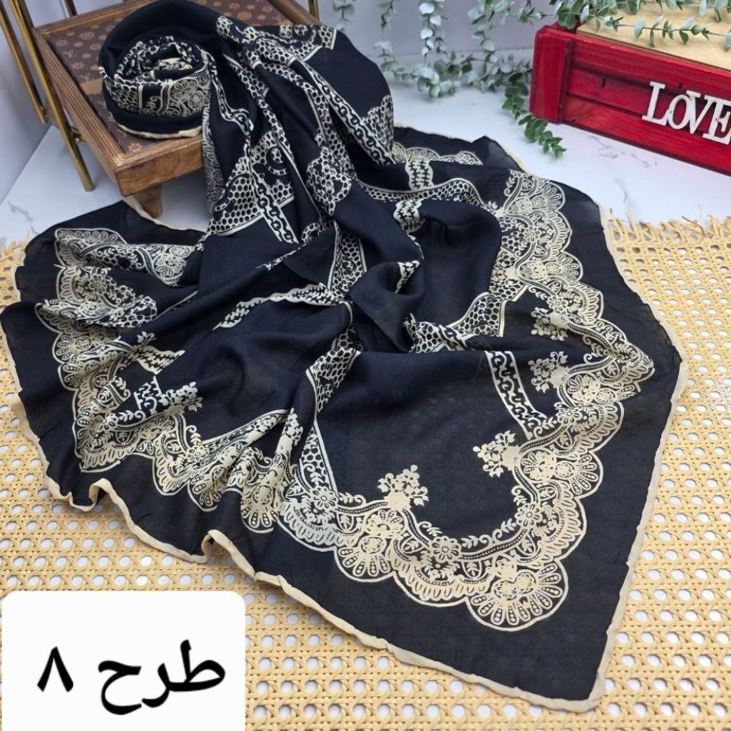 خرید آنلاین روسری کرپ نخ قواره 110