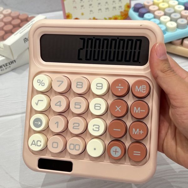 ماشین‌حساب فانتزی با طراحی مینیمال و رنگ‌های پاستلی