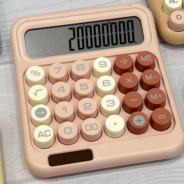 ماشین‌حساب فانتزی با طراحی مینیمال و رنگ‌های پاستلی