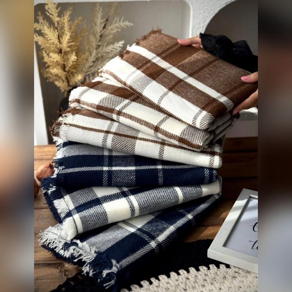 فروش اینترنتی شال زمستانه موهر چهارخونه