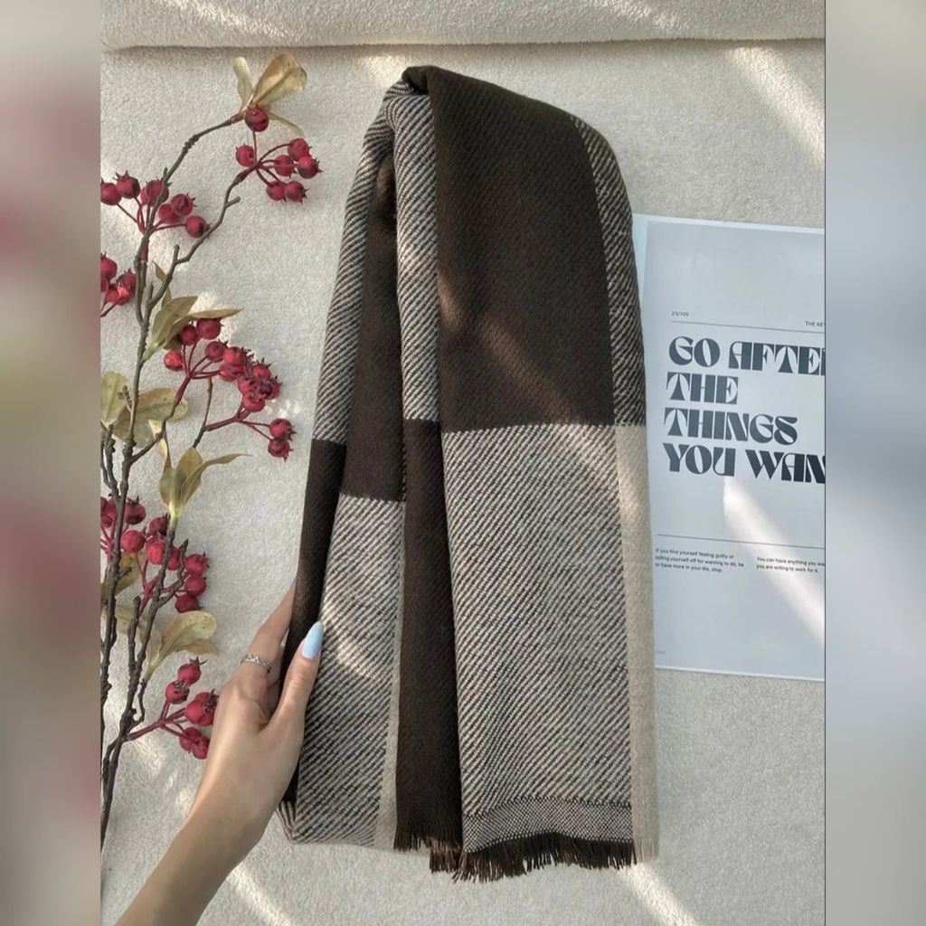 فروش اینترنتی شال زمستانه موهر چهارخونه