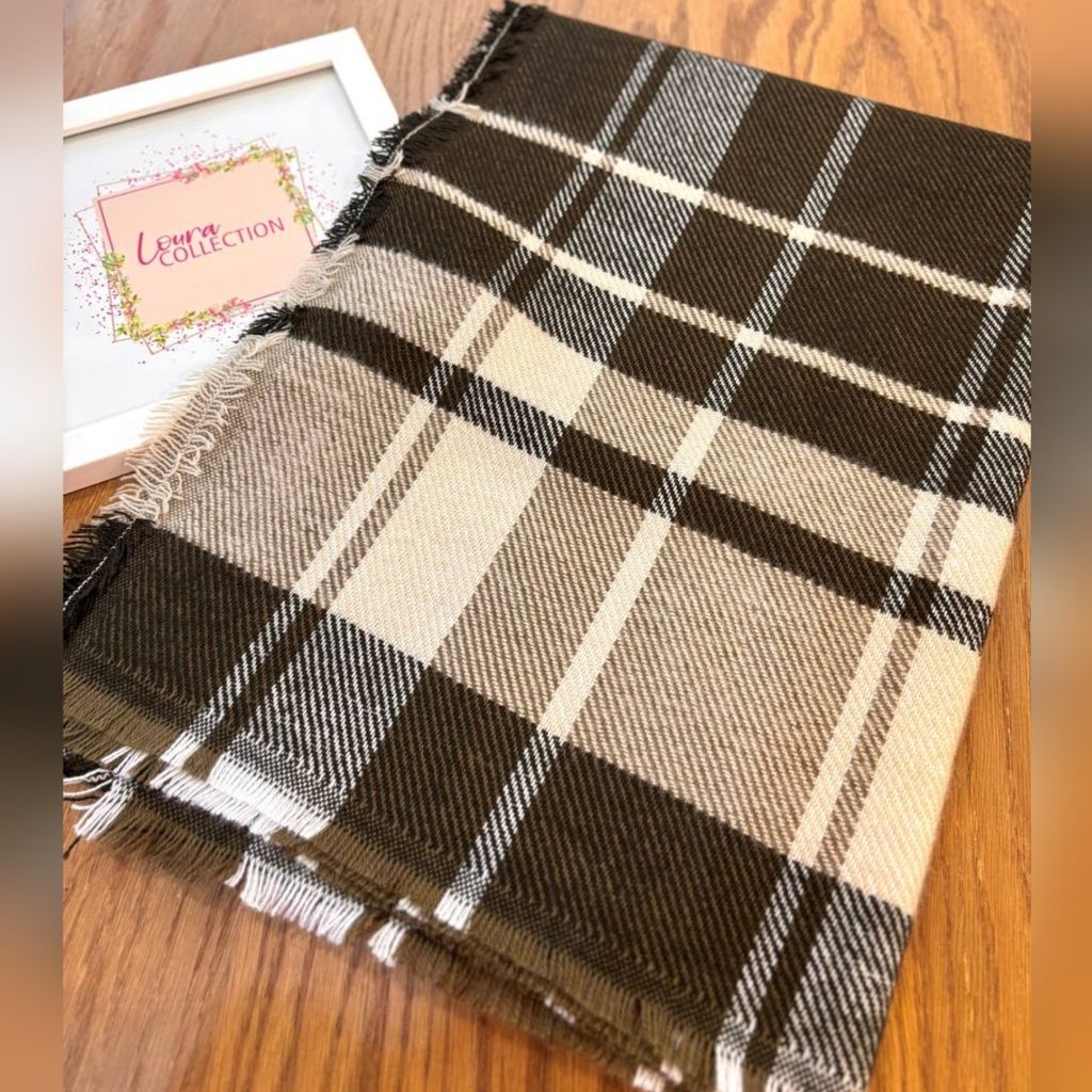 خرید اینترنتی شال زمستانه موهر چهارخونه