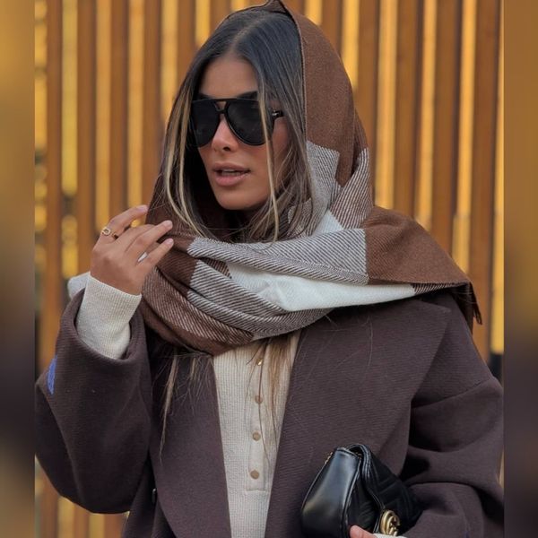 شال زمستانه موهر چهارخونه