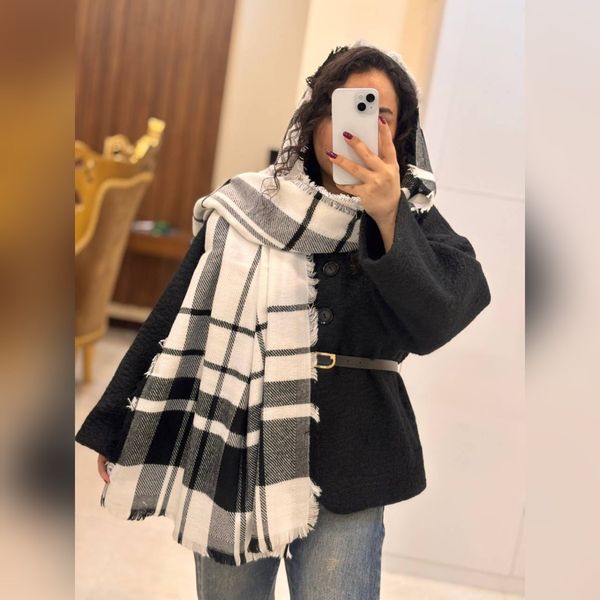 شال زمستانه موهر چهارخونه