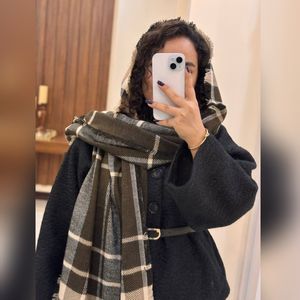 قیمت ارزان شال زمستانه موهر چهارخونه