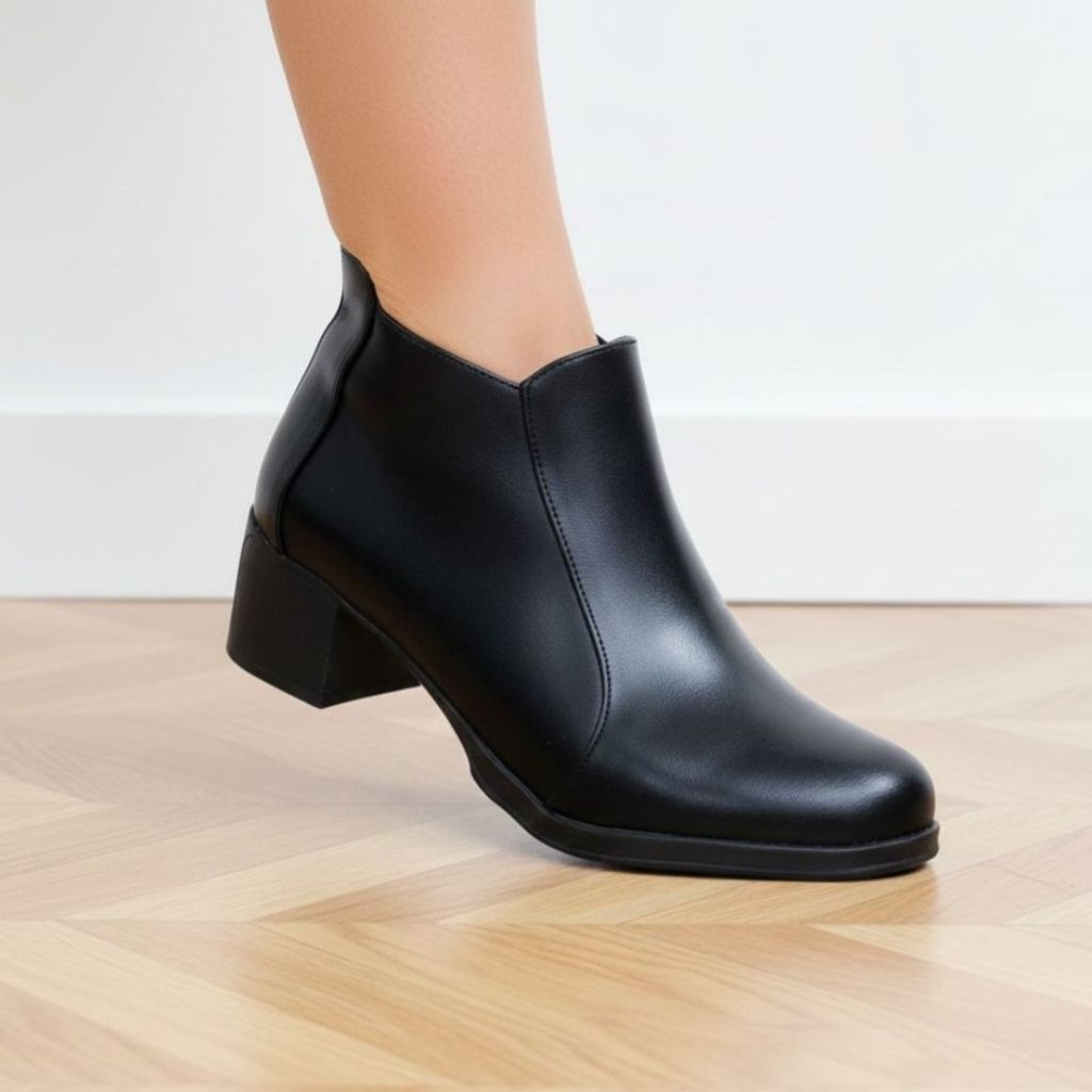 فروش اینترنتی کفش نیم بوت اداری زنانه ،نیم بوت پاشنه دار زنانه پشت زیپ