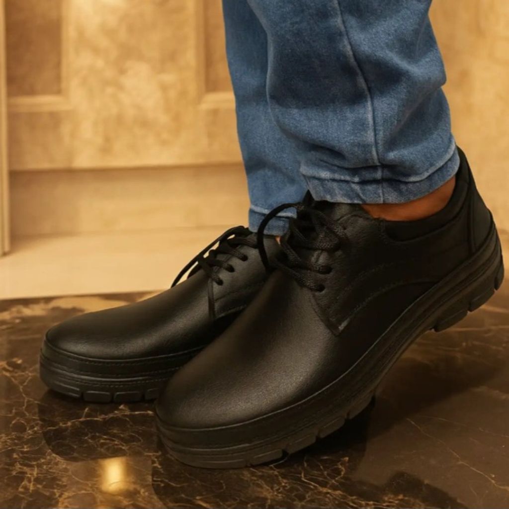 قیمت ارزان کفش مردانه مدل سبلان رنگ مشکی