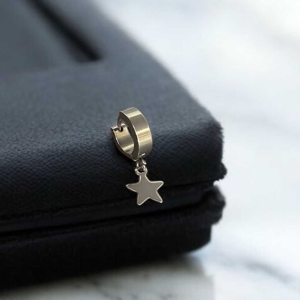 خرید انلاین پیرسینگ گوشواره ای زنانه طرح ستاره تو پر کد 3334002