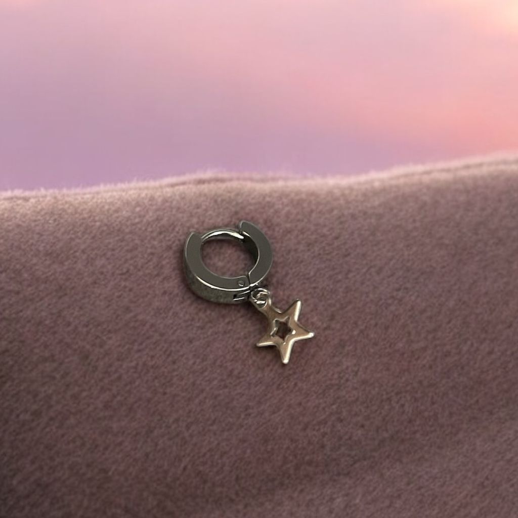 خرید آنلاین پیرسینگ گوشواره ای زنانه طرح ستاره تو خالی کد 3334003