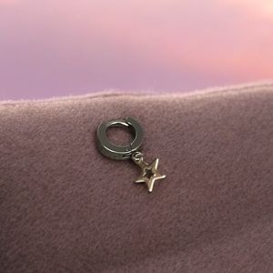 پیرسینگ گوشواره ای زنانه طرح ستاره تو خالی کد 3334003