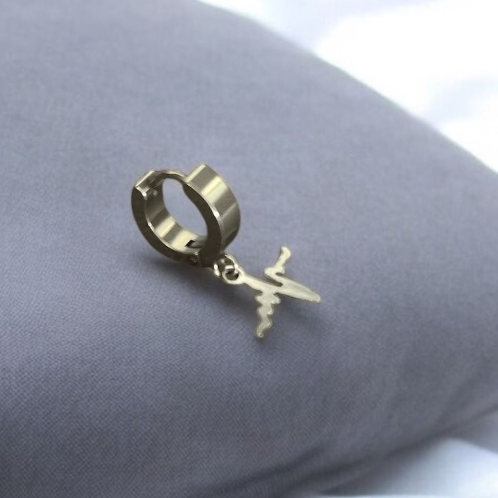 فروش اینترنتی پیرسینگ گوشواره ای زنانه طرح ضربان کد 3334005