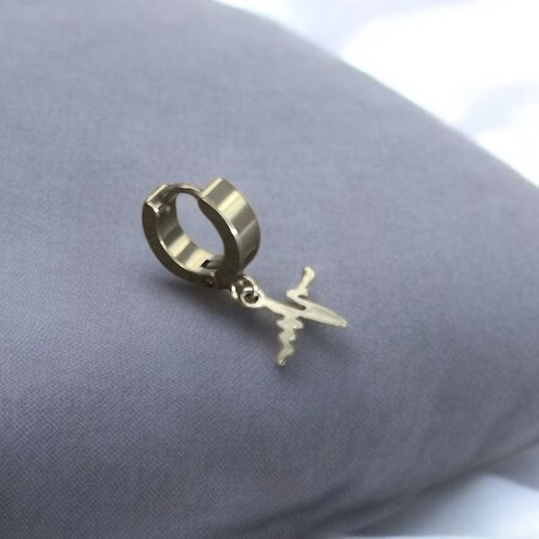 پیرسینگ گوشواره ای زنانه طرح ضربان کد 3334005