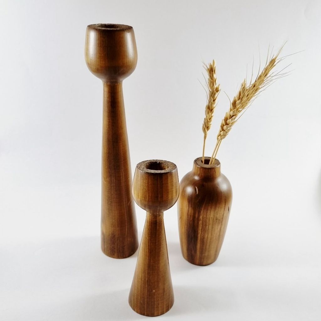 فروش اینترنتی ست گلدان  و جا شمعی پایه بلند 350