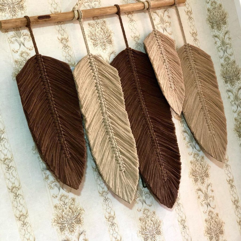 قیمت ارزان آویز برگ دیوارکوب مکرومه مدل پناه