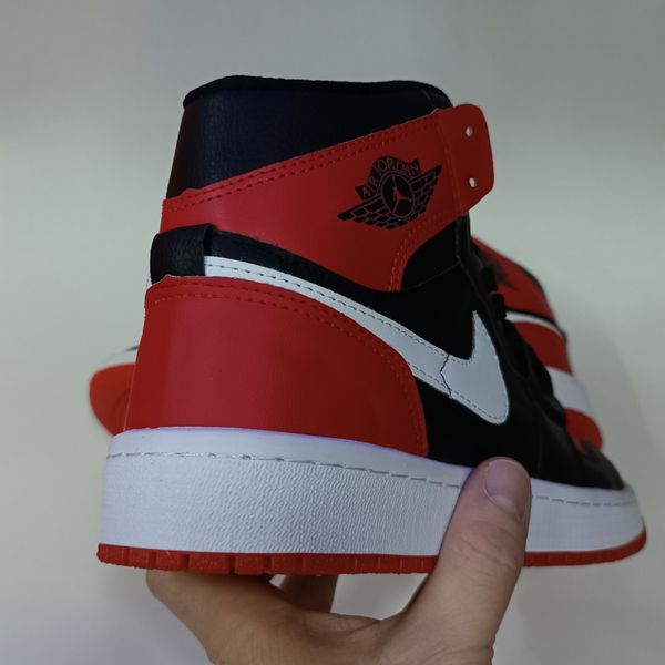 کتونی مردانه جردن وان ساقدار قرمز مشکی کیفیت بالا